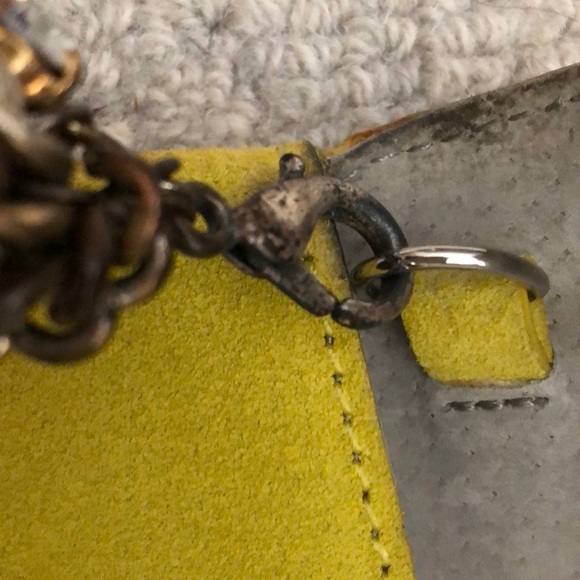 Club Monaco lime suede bracelet wristlet clutch - Picture 8 of 9